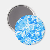 Aimant Texture d'eau bleue (Recto/Verso)