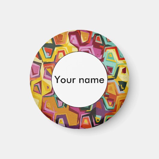 Aimant Texture des trous colorés (Devant)