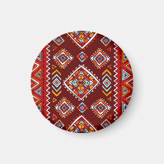 Aimant Texture traditionnelle tribale, ethnique sans cout (Devant)