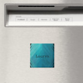 Aimant texture turquoise en verre (In Situ (Lave-vaisselle))