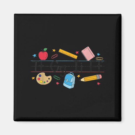 Aimant Tgif Teacher Alphabet Kindergarten Teacher Appreci (Devant)