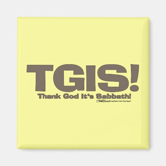 Aimant TGIS Sabbath design (Devant)