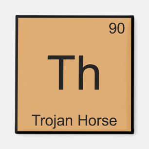 Aimant Th - Cheval de Troie Symbole d'élément de chimie T