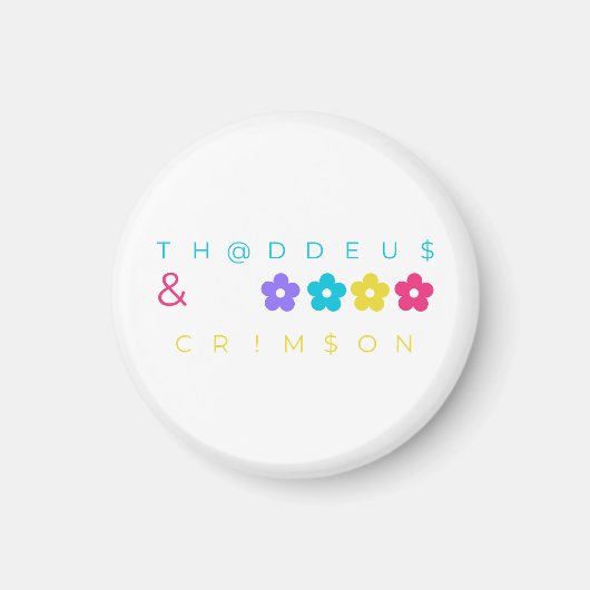 Aimant thaddeus & crimson $THCBand Marchandise de créateu (Devant)