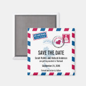 Aimant Thailand Air Mail Wedding Enregistrer la date (Recto/Verso)