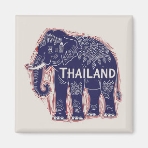 Aimant Thaïlande - Bloc d'éléphants