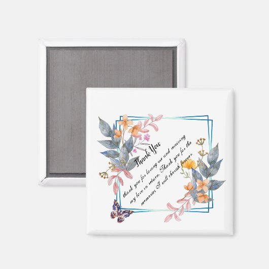 Aimant Thank you design (Recto/Verso)