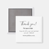 Aimant Thank you for purchase pink family business detail (Recto/Verso)