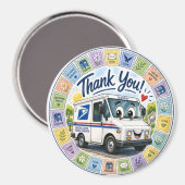 Aimant Thank you Postal Workers  (Recto/Verso)