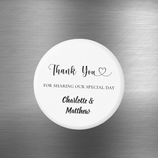 Aimant Thank you sharing our day bride groom wedding