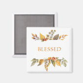 Aimant Thanksgiving Autumn Foliage Orange BLESSEE (Recto/Verso)