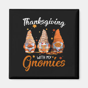 Aimant Thanksgiving Avec Mes Gnomies Amusants Automne Gno