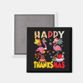 Aimant Thanksgiving Christmas Flamingo Happy Thanksmas Xm (Recto/Verso)