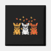 Aimant Thanksgiving French Buldog Fall Frenchie Dog Men (Devant)