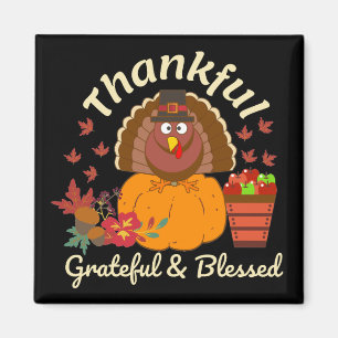 Aimant Thanksgiving Grateful & Blessed