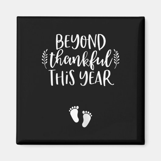 Aimant Thanksgiving Grossesse Faire-part d'automne bébé R (Devant)