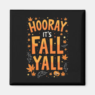 Aimant Thanksgiving Halloween Hooray Son Automne Y'all Fa