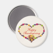 Aimant Thanksgiving Heart et Cornucopia (Recto/Verso)