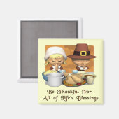 Aimant Thanksgiving : Les bénédictions de la vie (Recto/Verso)