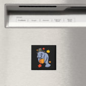 Aimant Thanksgiving Manatee Pilgrim Fall Citrouille Dugon (In Situ (Lave-vaisselle))