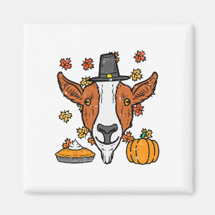 Aimant Thanksgiving Pilgrim Chèvre drôle Automne Automne