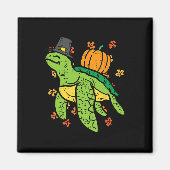 Aimant Thanksgiving Sea Turtle Cute Tortoise Fall Men Wad (Devant)