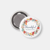 Aimant Thanksgiving Thankful Fall personnalisée (Recto/Verso)
