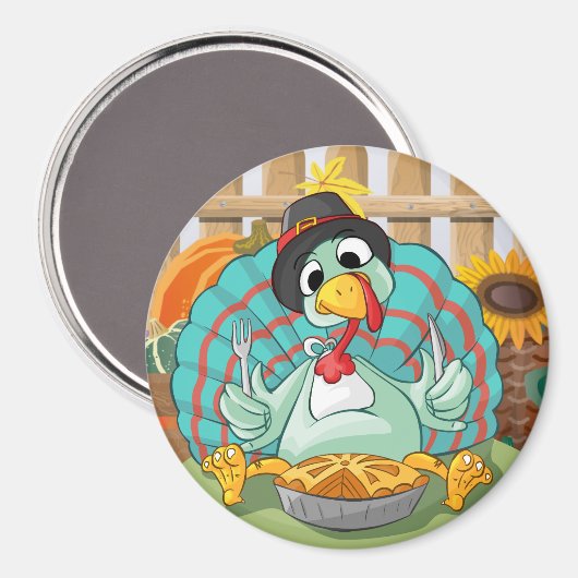 Aimant Thanksgiving Turquie (Recto/Verso)