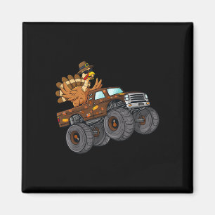 Aimant Thanksgiving Turquie équitation Monster Truck Boys