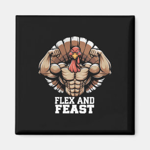 Aimant Thanksgiving Turquie Flex Et Feast Motivation Gym