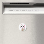 Aimant Thé à bulle de chat Kawaii (In Situ (Lave-vaisselle))