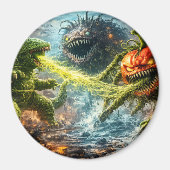 Aimant The attack of the Colossus mutant veggie round lar (Devant)