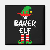 Aimant The Baker Elf Matching Family Christmas (Devant)