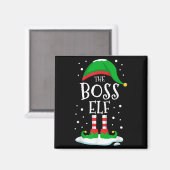 Aimant The Boss Elf Christmas Family Matching Xmas Group (Recto/Verso)