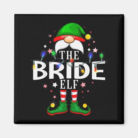 Aimant The Bride Elf Christmas Family Pajama Party (Devant)