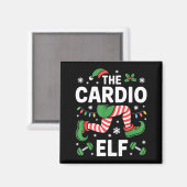 Aimant The Cardio Elf Funny Fitness Christmas Gym Workout (Recto/Verso)