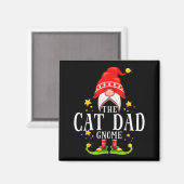 Aimant The Cat Dad Gnome Christmas Matching For Men Women (Recto/Verso)