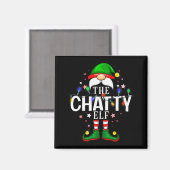 Aimant The Chatty Elf Christmas Family Pajama Party (Recto/Verso)