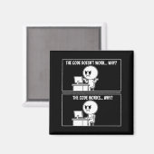 Aimant The Code Doesn't Work Funny Programmer Computer En (Recto/Verso)