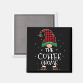Aimant The Coffee Gnome Xmas Family Matching Plaid Christ (Recto/Verso)