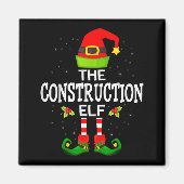Aimant The Construction Elf Christmas Family Matching Paj (Devant)
