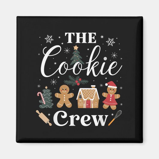 Aimant The Cookie Crew Christmas Baking Cookie Lover Kids (Devant)