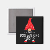 Aimant The Dog Walking Gnome Xmas Family Matching Funny C (Recto/Verso)