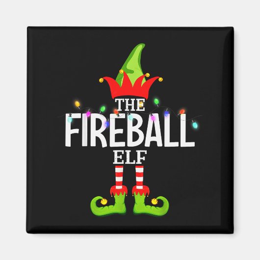 Aimant The Fireball Elf Christmas Matching Pajamas (Devant)