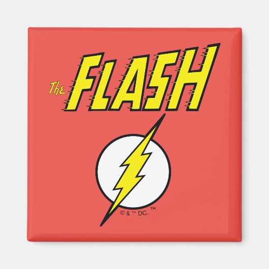 Aimant The Flash Name & Lightning Bolt Logo (Devant)
