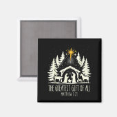 Aimant The Greatest Gift For All Christmas Nativity Jesus (Recto/Verso)