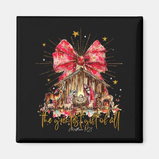 Aimant The Greatest Gift For All Christmas Nativity Jesus (Devant)