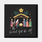 Aimant The Greatest Gift For All Christmas Nativity Jesus (Devant)