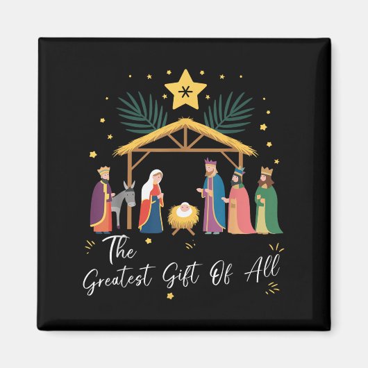 Aimant The Greatest Gift For All Christmas Nativity Jesus (Devant)