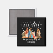 Aimant The Greatest Gift For All Christmas Nativity Jesus (Recto/Verso)